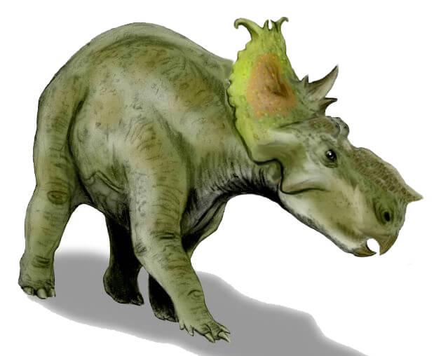 絵本『恐竜トリケラトプスとパキリノサウルス』パキリノサウルス