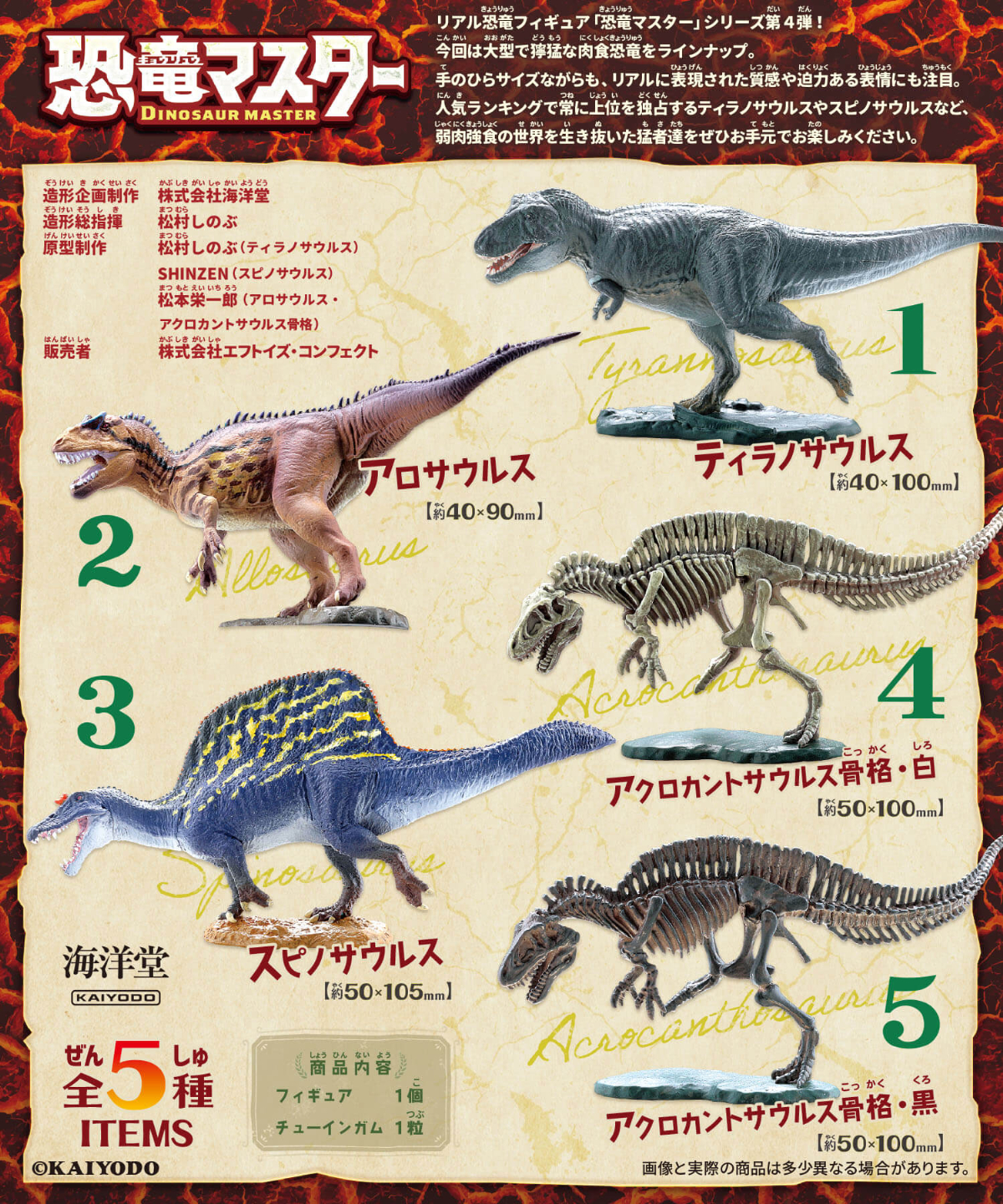 本格恐竜食玩フィギュア「恐竜マスター」第4弾